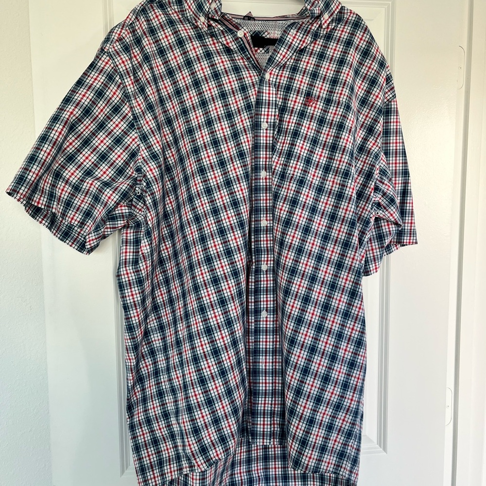 Ariat Pro Series Red and Navy Plaid Shirt